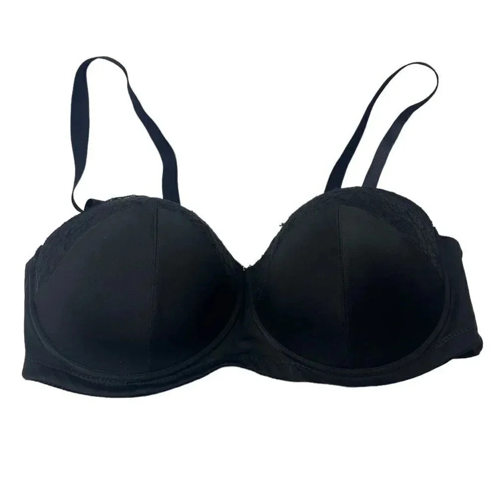 Ashley Stewart black Butterfly bra size 40DD